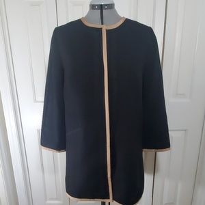 TALBOTS Petites Black & Tan Jacket Size 10p